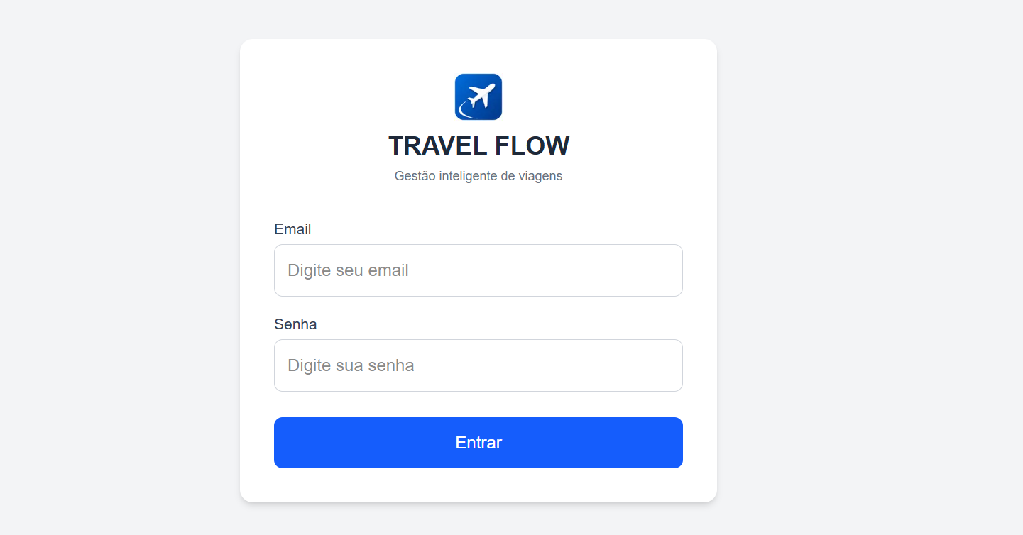 Interface do Travel Flow